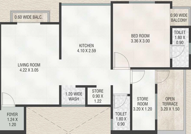 1 BHK Flat in Kanha Shree Vimalnath Residency in Waghodia Road, Vadodara - Image 699205