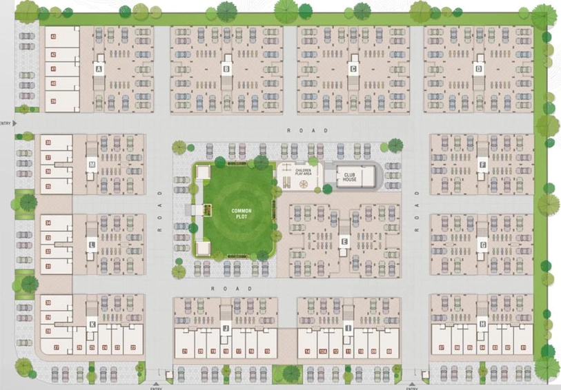 Master Plan of Shayona Green in Gota, Ahmedabad - Image 88575