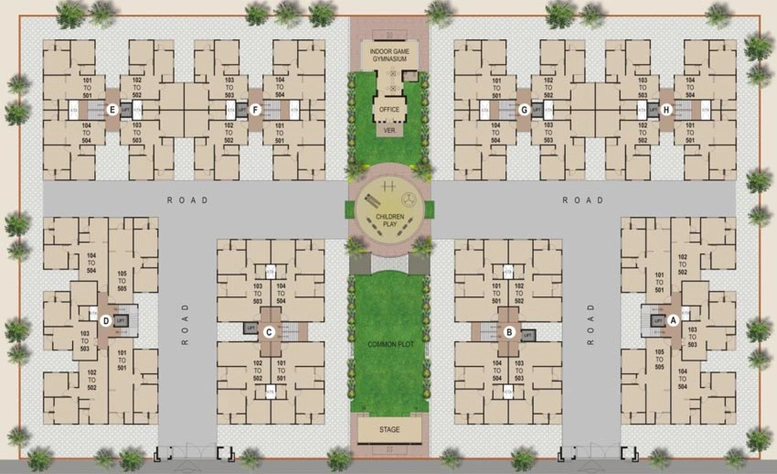 Master Plan of Shayona Tilak 3 in Gota, Ahmedabad - Image 88583