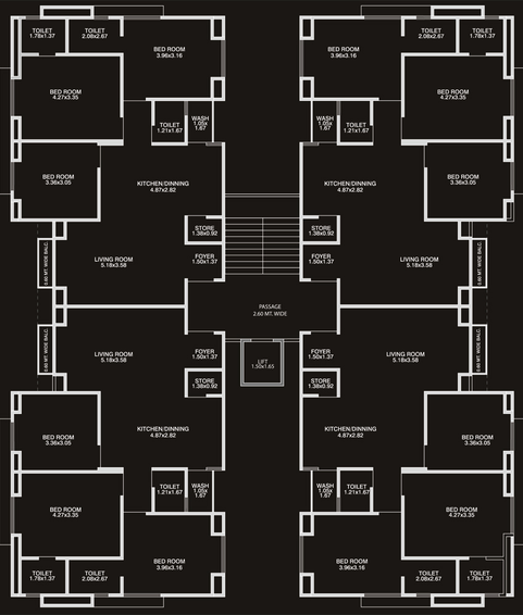 Floor Plan of Uma Sliver Sky in Harni, Vadodara - Image 86693