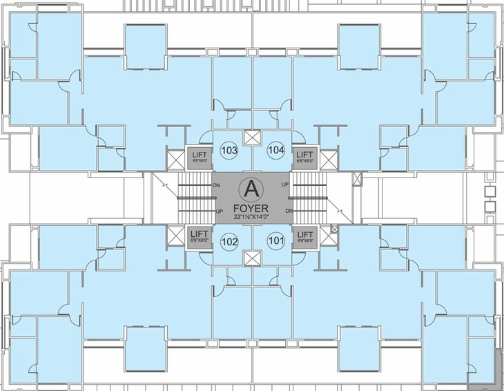 Floor Plan of Shafalya Vertis in Sola, Ahmedabad - Image 89918