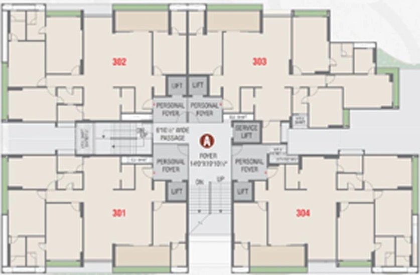 Floor Plan of Shafalya The Verity in Satellite, Ahmedabad - Image 86570