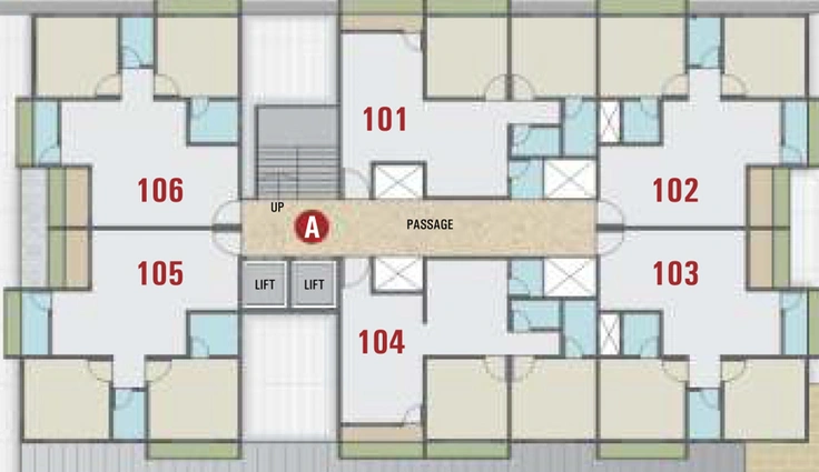 Floor Plan of Bhavani Sky 9 Living in Limbayat, Surat - Image 86579