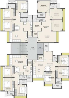 Floor Plan of Lalbhai Khodiyar Upvan in Bopal, Ahmedabad - Image 89338