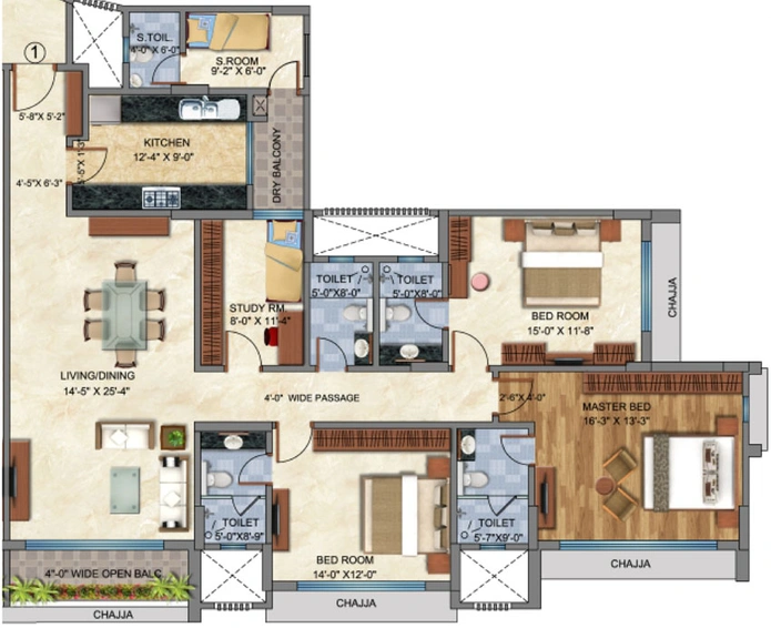 5 BHK Flat in Rustomjee Le Reve in Khar West, Mumbai - Image 648433