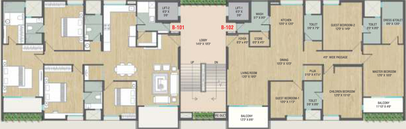 Floor Plan of Fortune Imperia in Bhayli Road, Vadodara - Image 86760