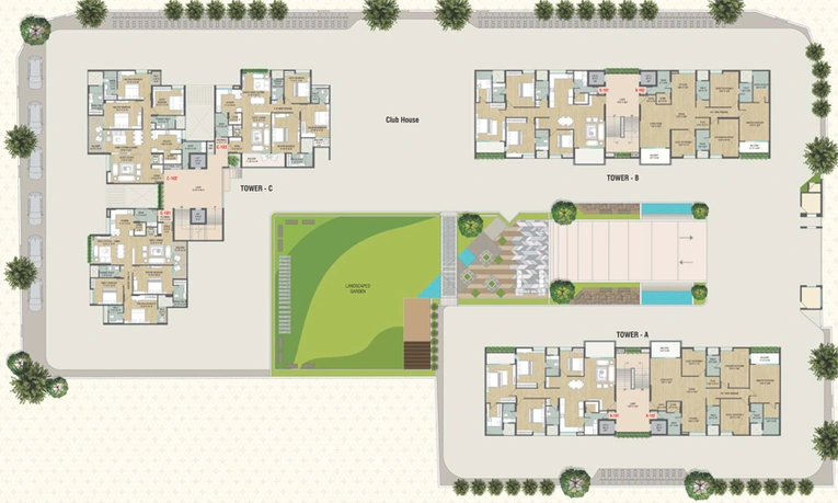 Master Plan of Fortune Imperia in Bhayli Road, Vadodara - Image 86761