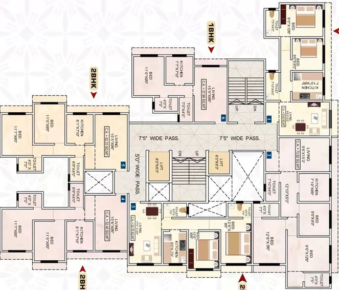 Floor Plan of Sumatinath GP Complex in Naigaon East, Palghar - Image 16894