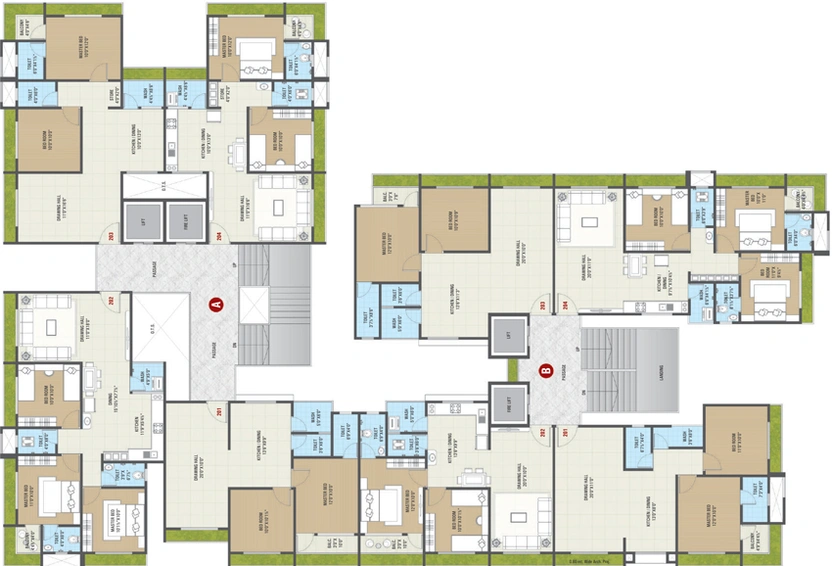 Floor Plan of Orenge Residency in Variav, Surat - Image 86786