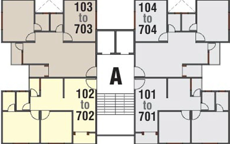 Floor Plan of Laxmi Mudra Heights in Kalali, Vadodara - Image 86803
