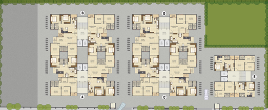 Master Plan of Laxmi Mudra Heights in Kalali, Vadodara - Image 86804