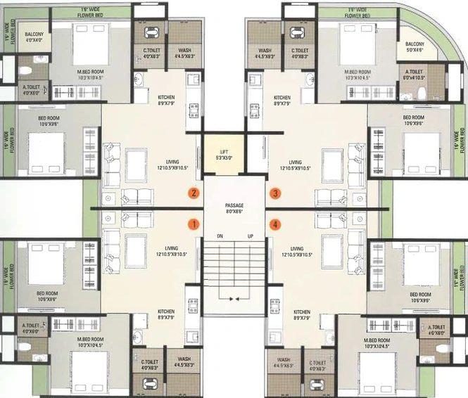 Floor Plan of Ashok Santok Park in Dindoli, Surat - Image 88079