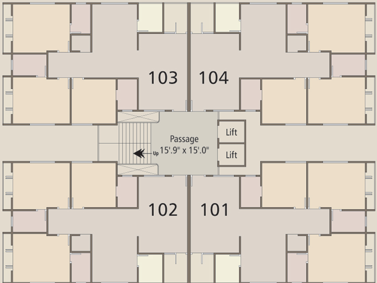 Floor Plan of Madhuvan Clublife in Waghodia Road, Vadodara - Image 103937