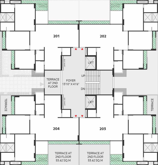 Floor Plan of Satatya Syril in Gota, Ahmedabad - Image 86851