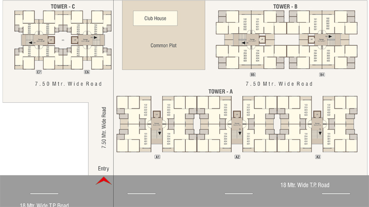Master Plan of Rudraksh Elegance in Waghodia Road, Vadodara - Image 103946