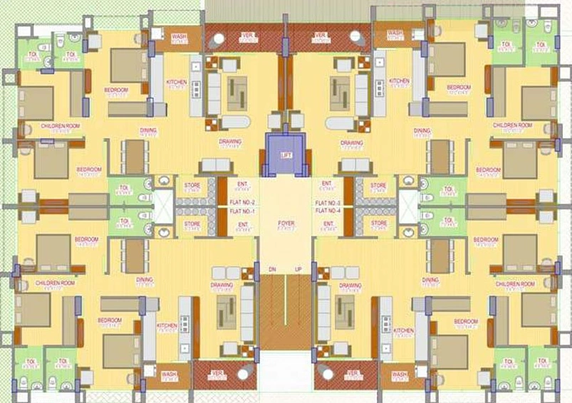 Floor Plan of Moksha Sampada Enclave in Paldi, Ahmedabad - Image 86871