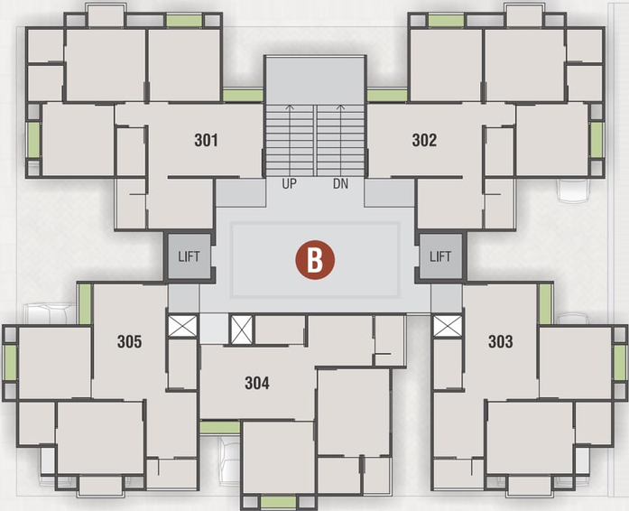 Floor Plan of S Cube Aadhvan Rise in Ghuma, Ahmedabad - Image 121959