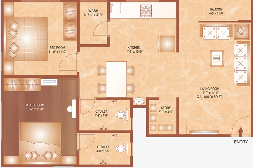 2 BHK Flat in DND Shree Siddhnath Enclave in Jahangirabad, Surat - Image 649486