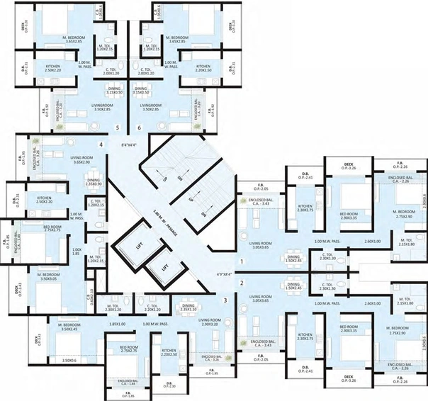 Floor Plan of Space Residency in Mira Road East, Thane - Image 69655