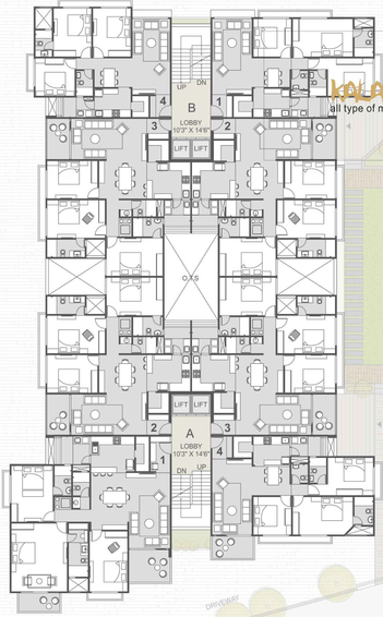 Floor Plan of Abhijyot Greens in Satellite, Ahmedabad - Image 86937