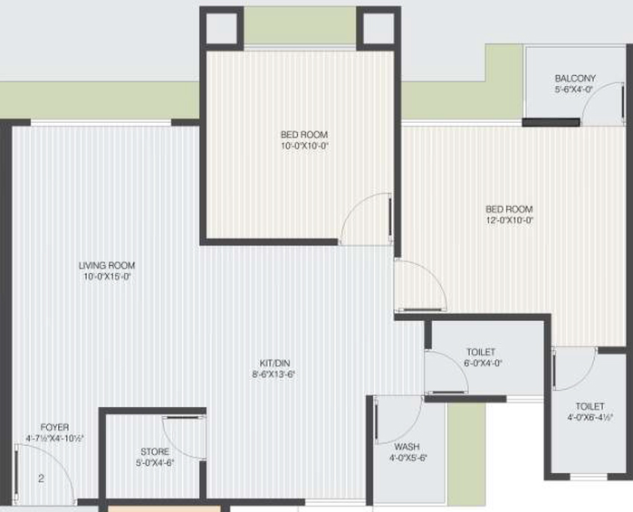 2 BHK Flat in Piramyd Olympia in Jahangirabad, Surat - Image 649705