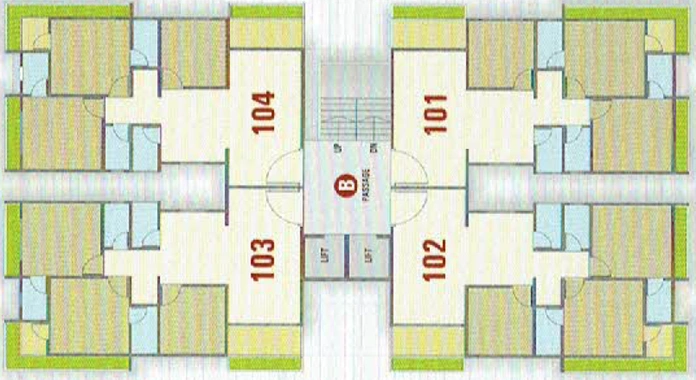 Floor Plan of Radhe Vaikunth Residency in Mota Varachha, Surat - Image 88343