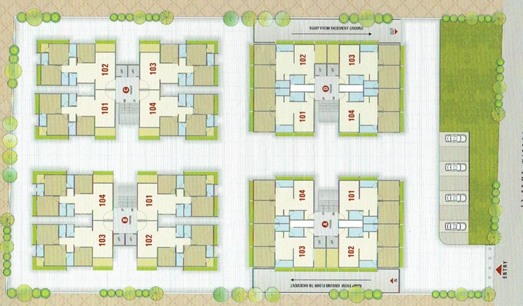 Master Plan of Radhe Vaikunth Residency in Mota Varachha, Surat - Image 88344