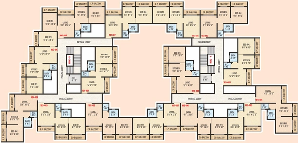 Floor Plan of Mahajan Aashray Aanand in Ambernath East, Thane - Image 168004