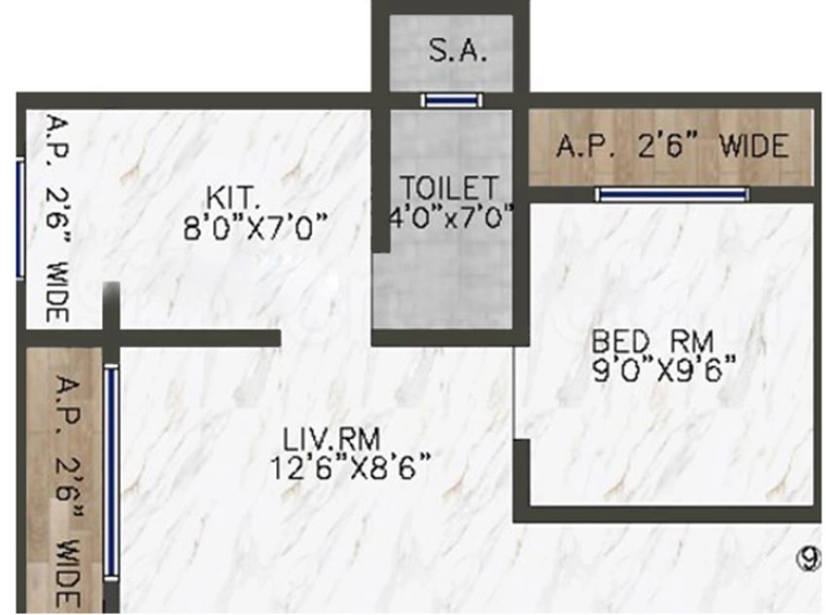 1 RK Flat in Shree The Vaidiki Signature in Kalyan East, Thane - Image 652147