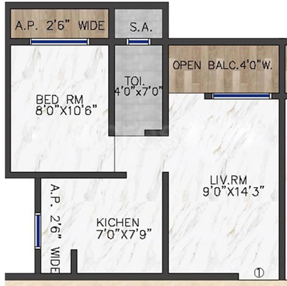 1 BHK Flat in Shree The Vaidiki Signature in Kalyan East, Thane - Image 652148