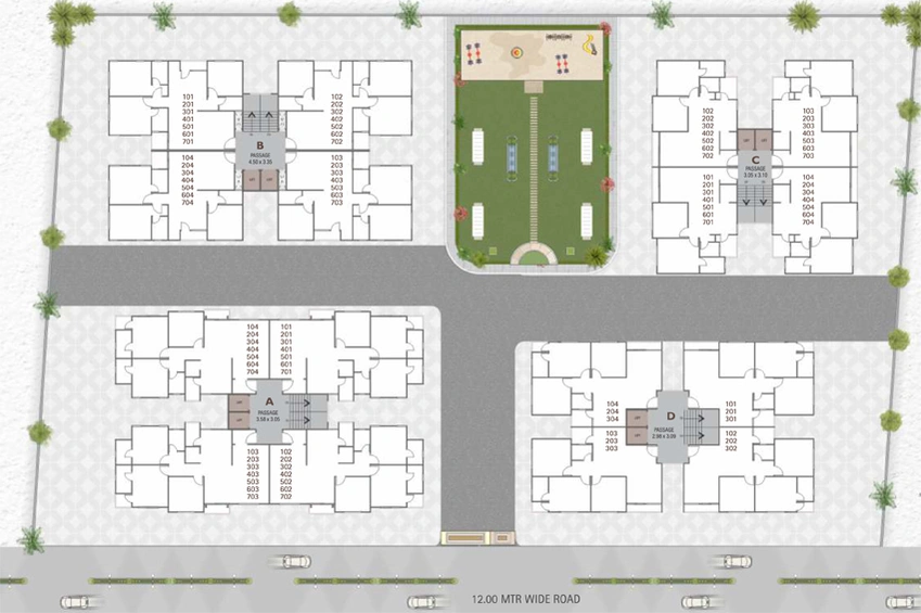 Master Plan of Ratnam Ratnabhavan Residency in Waghodia Road, Vadodara - Image 103953