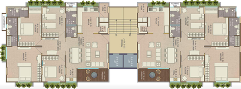 Floor Plan of Samanvay Solitaire in Vasna Bhayli Main Road, Vadodara - Image 87919