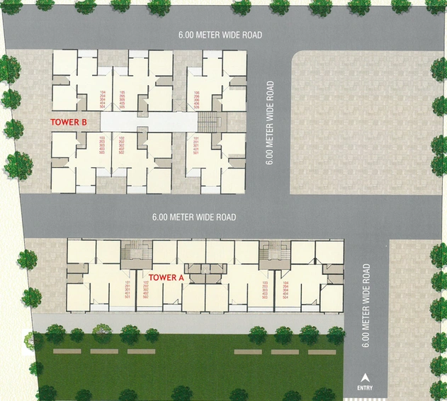Master Plan of SN Miran Residency in Tandalja, Vadodara - Image 87121