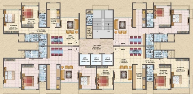 Floor Plan of Asmita Sand Dunes in Malad West, Mumbai - Image 87173
