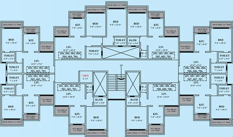 Floor Plan of Shankar Heights Phase 4 in Ambernath West, Thane - Image 93052