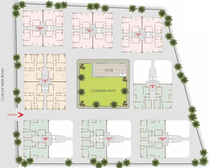 Master Plan of Vision Jumeirah Park in Vasna Road, Vadodara - Image 87932