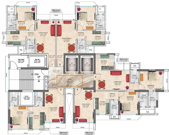 Floor Plan of Sahakar Shivangan in Dahisar East, Mumbai - Image 87204