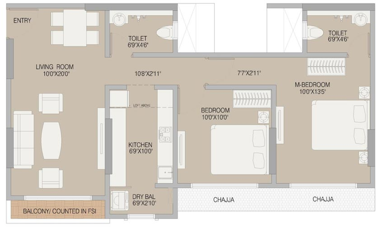 2 BHK Flat in Bhoomi Harmony in Kurla East, Mumbai - Image 652121