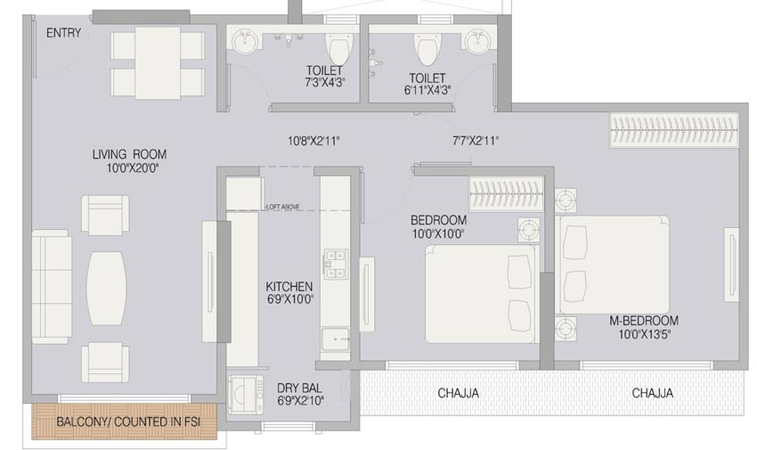 2 BHK Flat in Bhoomi Harmony in Kurla East, Mumbai - Image 652122