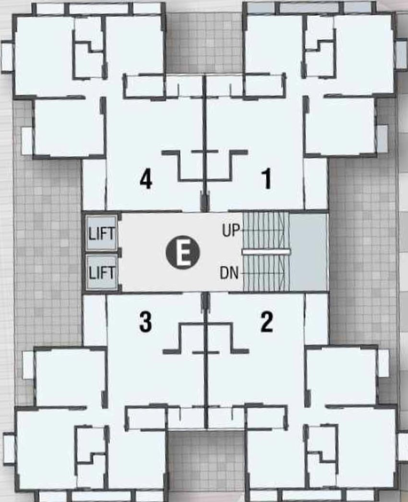 Floor Plan of Deep Satyadeep Heights in Makarba, Ahmedabad - Image 87238