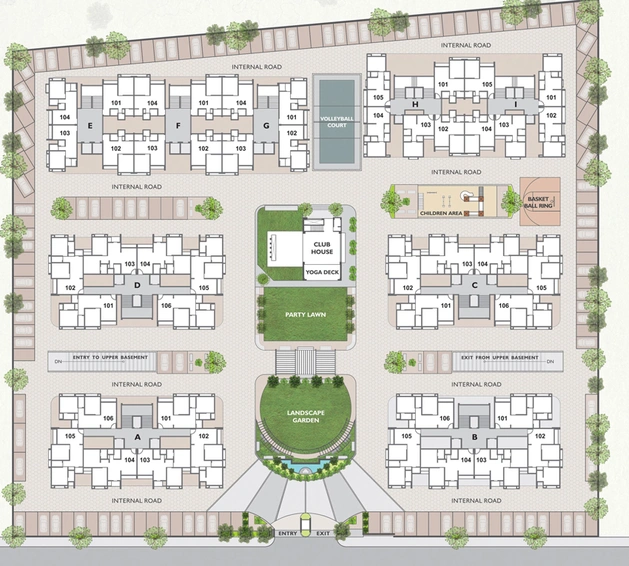 Master Plan of Green Paradise in Jahangirabad, Surat - Image 87253