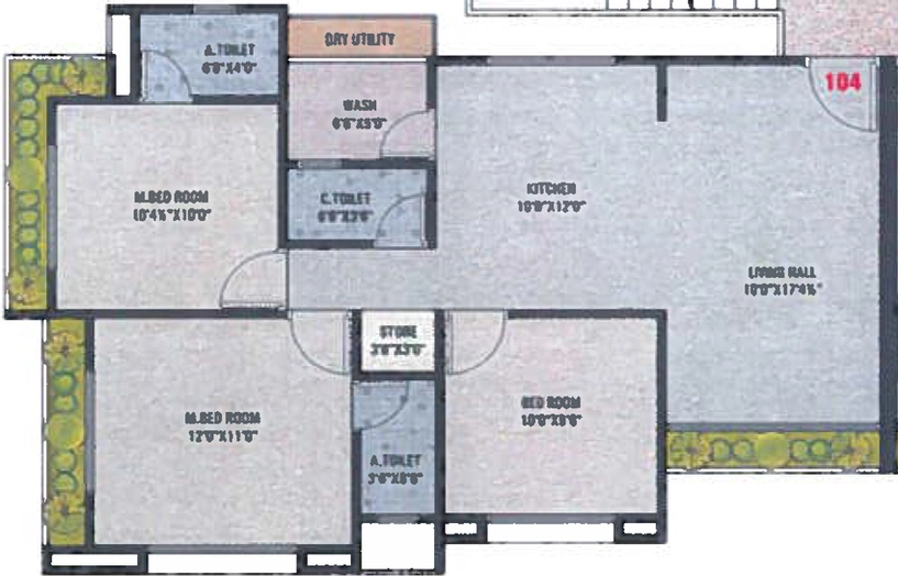 3 BHK Flat in Kashtabhanjan Shivant Heights in Uttran, Surat - Image 654093