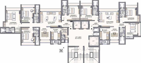 Floor Plan of Neelkanth Lake View in Pokhran, Thane - Image 20290