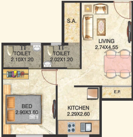 1 BHK Flat in Swanand Bliss in Ambernath East, Thane - Image 815685