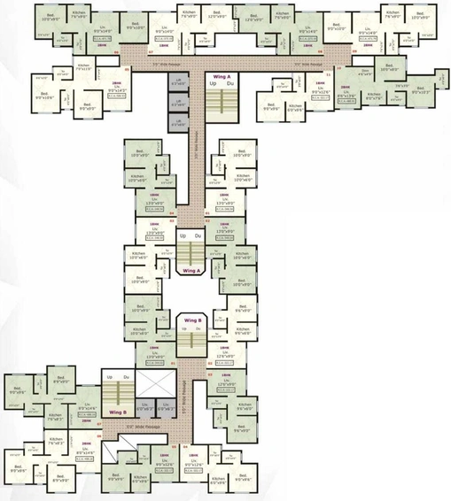 Floor Plan of Rajlaxmi Nakshatra Auris in Nalasopara West, Palghar - Image 88253