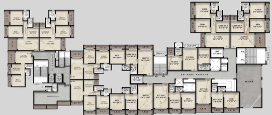 Floor Plan of AB Aleen Heights in Nalasopara West, Palghar - Image 89863