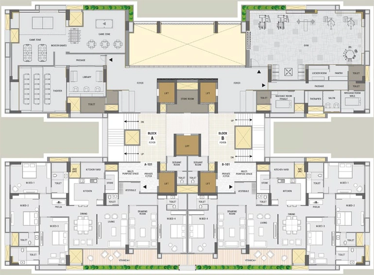 Floor Plan of Saiyamm Apricus in Ambli, Ahmedabad - Image 87694