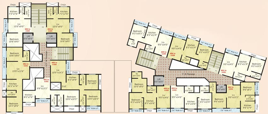 Floor Plan of Jay Orchid in Nalasopara West, Palghar - Image 88260