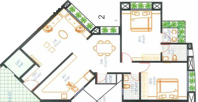 2 BHK Flat in Krishna Avenue in Dabholi, Surat - Image 651778