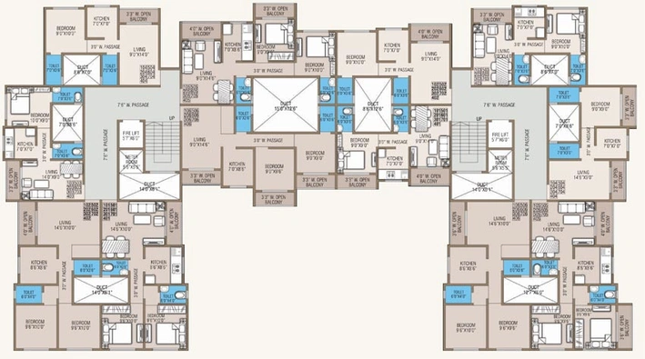 Floor Plan of Shree Balaji Pride in Vevoor, Palghar - Image 92142